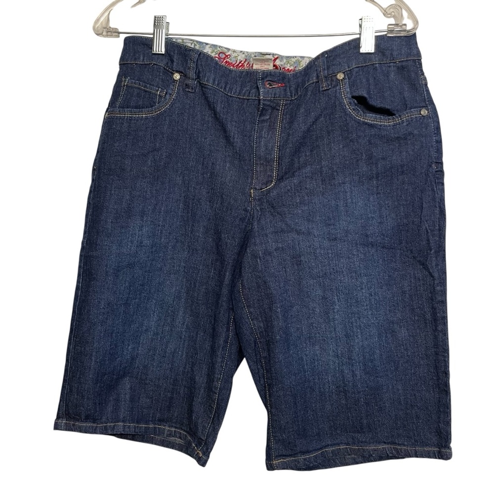 Smiths American size 12 stretch wide leg Denim Bermuda shorts